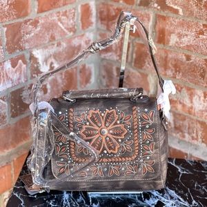 Montana West Brown Concho Crossbody NWT